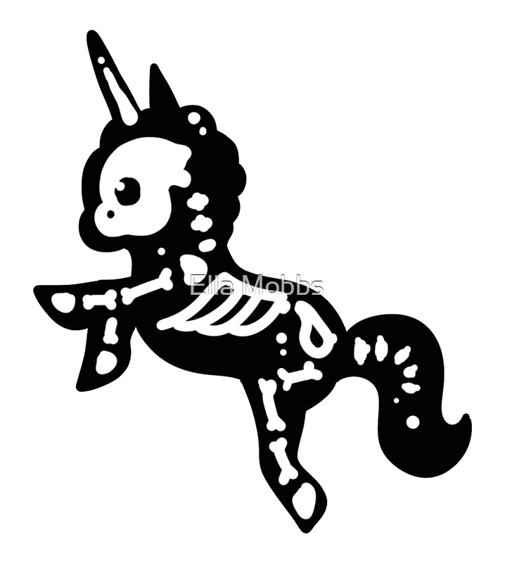 "Skeleton Unicorn" by Ella Mobbs | Redbubble