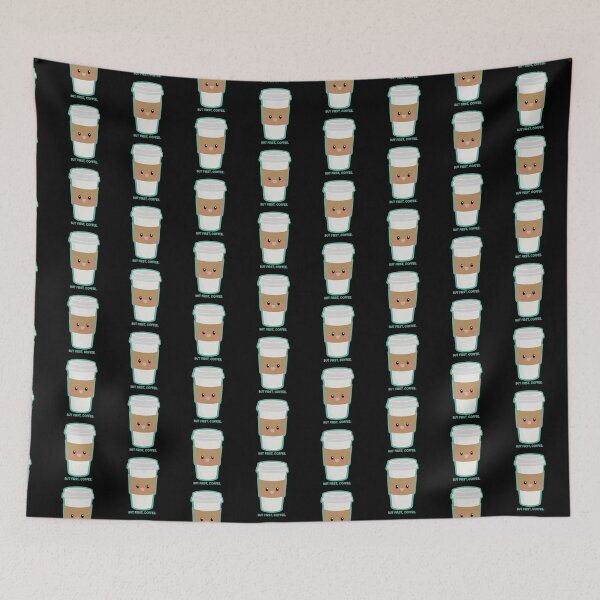 Item preview, BUT FIRST COFFEE Kawaii Cute Illustration designed and sold by SClassWeirdos.