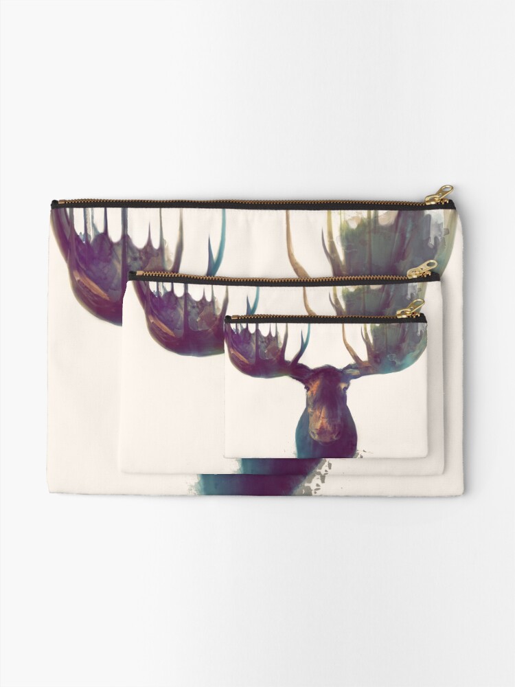 Alternate view of Moose Zipper Pouch