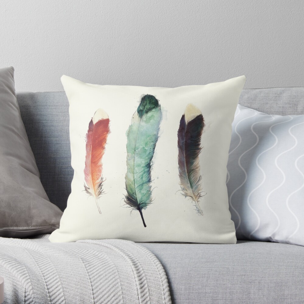 Feathers Throw Pillow