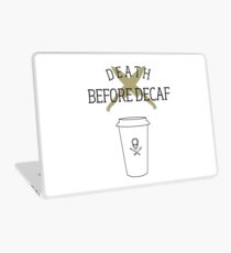 Vinilo para portátil ¡Muerte antes de Decaf!