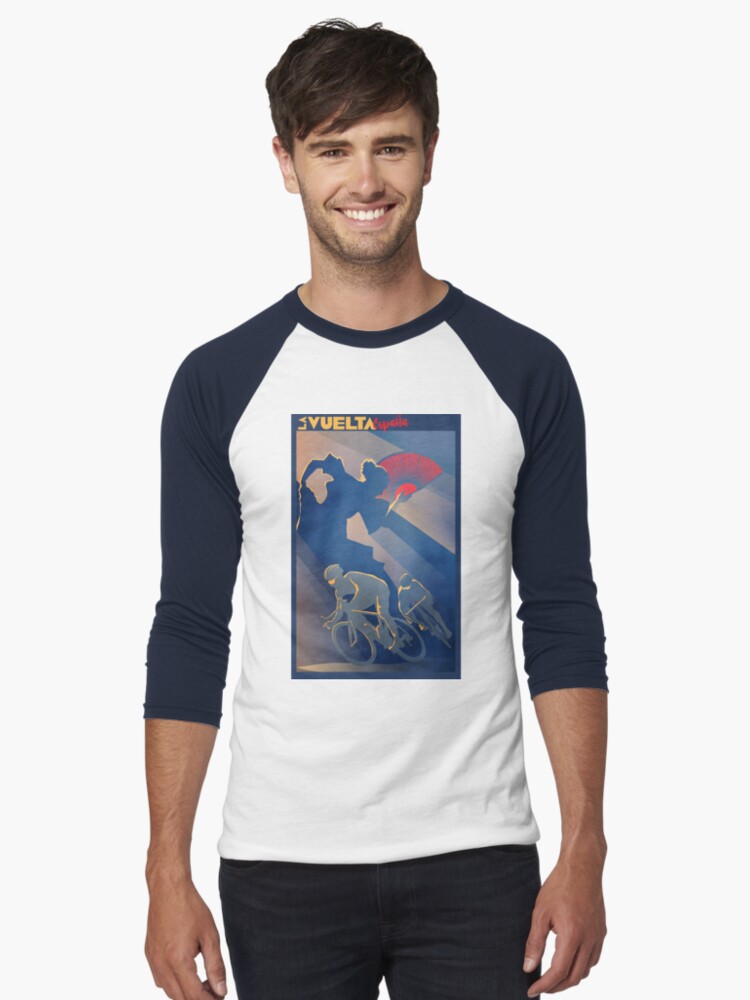 Thumbnail 1 of 3, Baseball ¾ Sleeve T-Shirt, La Vuelta Espana designed and sold by SFDesignstudio.