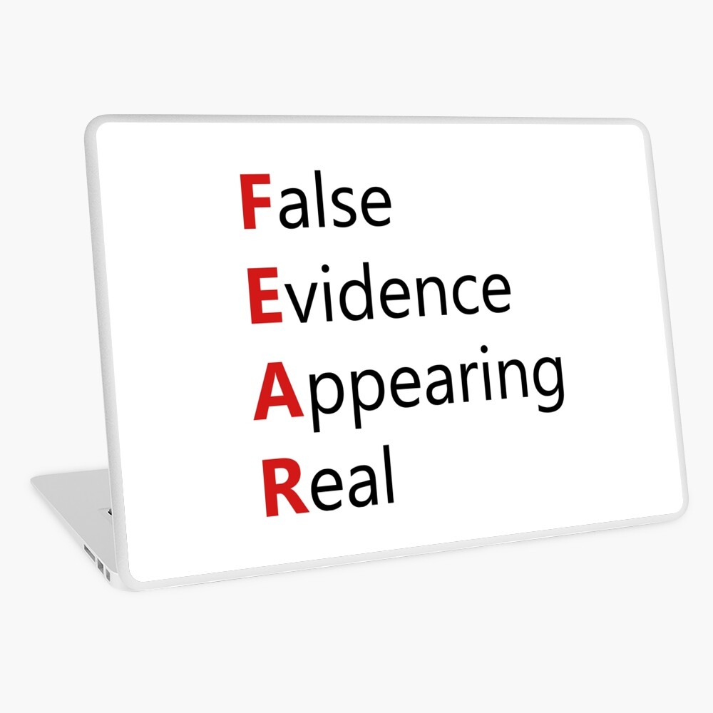 Definition Of Fear False Evidence Appearing Real Laptop Skin By Aaronisback Redbubble