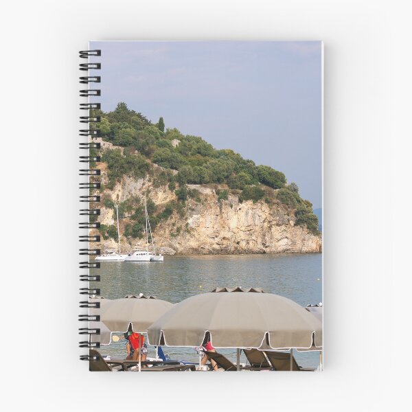 Item preview, Valtos beach and old castle on hill Parga Greece designed and sold by goceris.