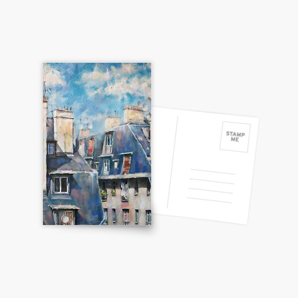 Vista previa del artículo con la obra «Techos de montmartre», diseñado y vendido por Iva Art.