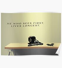 Fighter Pilot Helmet and Mask Poster