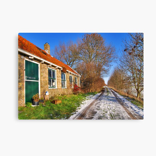 The house on the dike Canvas Print
