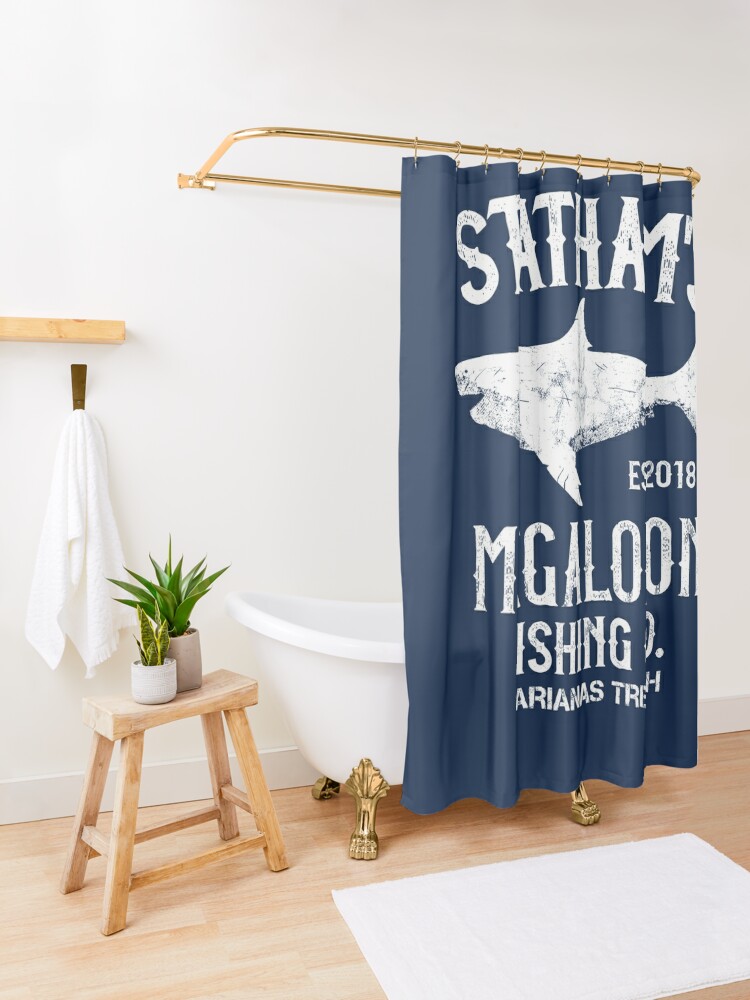The Meg - Jason Statham - Megalodon Shark Fishing Shower Curtain for Sale  by IncognitoMode