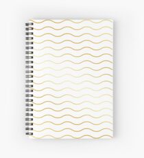 Pattern wave gold gift Spiral Notebook