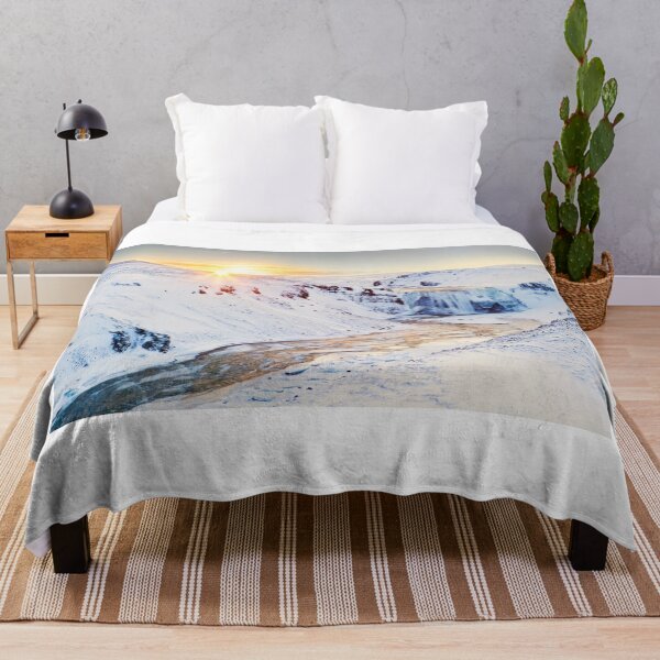 Item preview, Sunrise over frozen waterfall in Iceland.  designed and sold by Victoria Ashman.