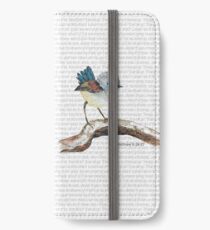 Don't worry, bird watercolor / Matthew 6:26-27 iPhone Wallet/Case/Skin