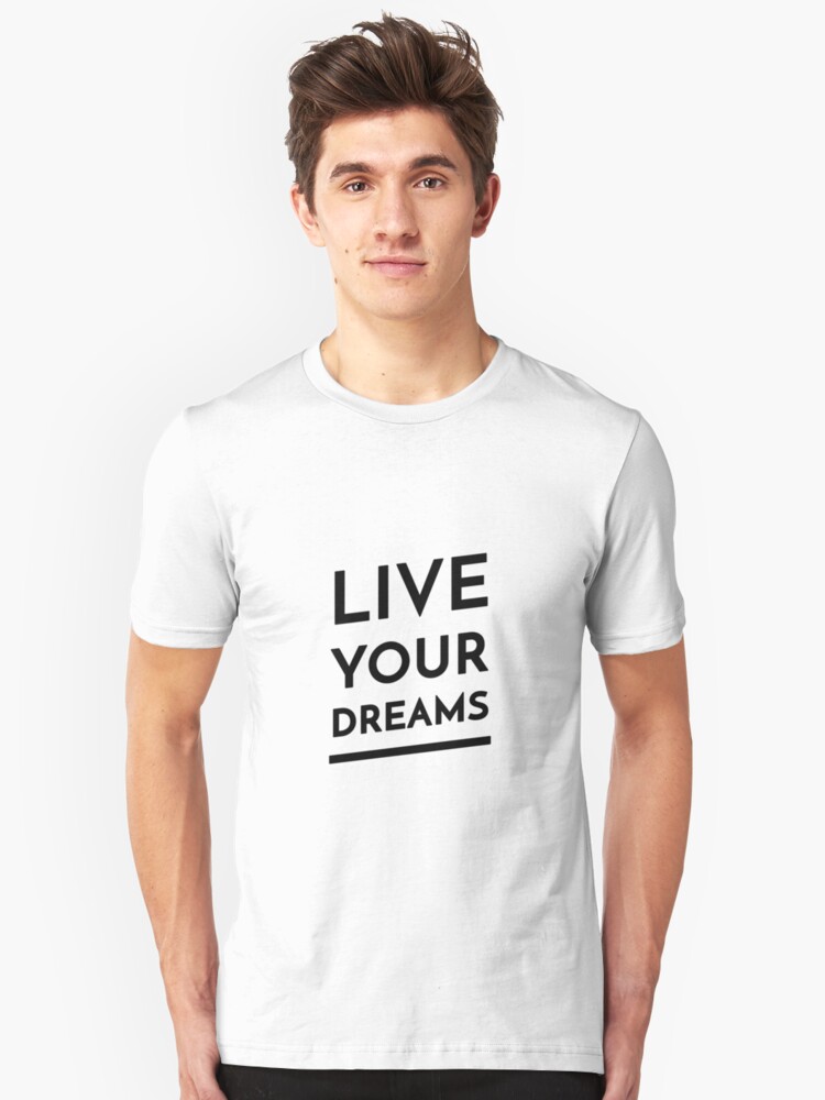 Alternate view of Live Your Dreams (Inverted) Slim Fit T-Shirt