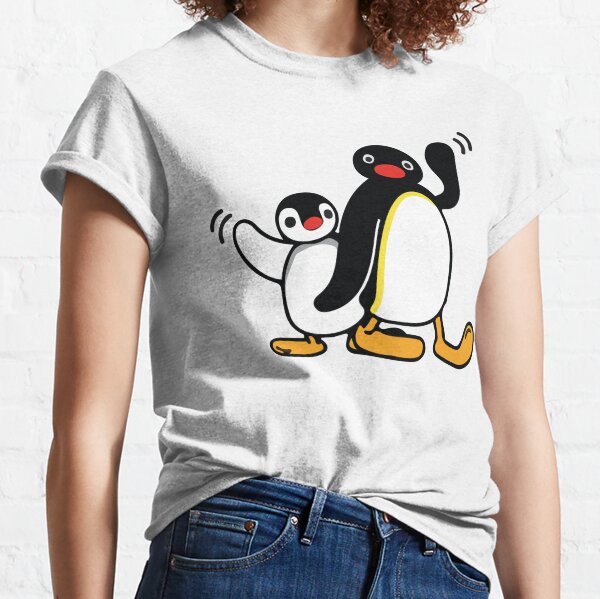 Womens Fat Penguin V-Neck T-Shirt