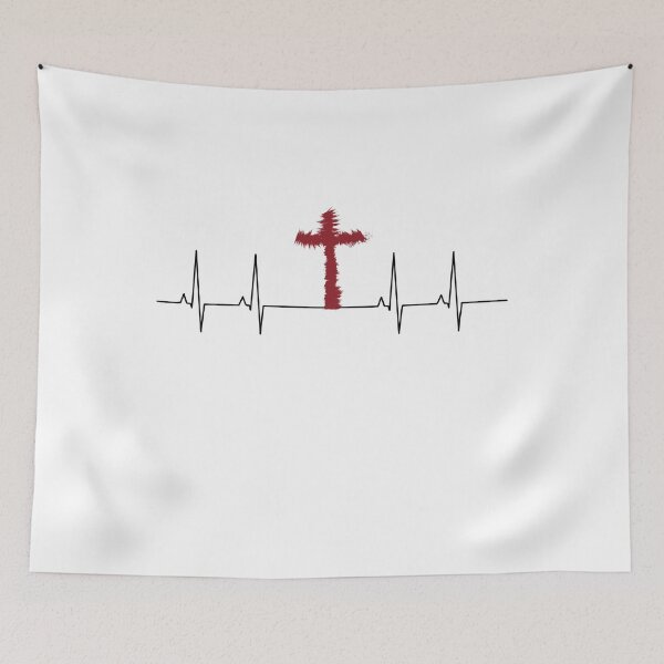 Item preview, ECG cross My heart beats for Jesus designed and sold by dm4design.