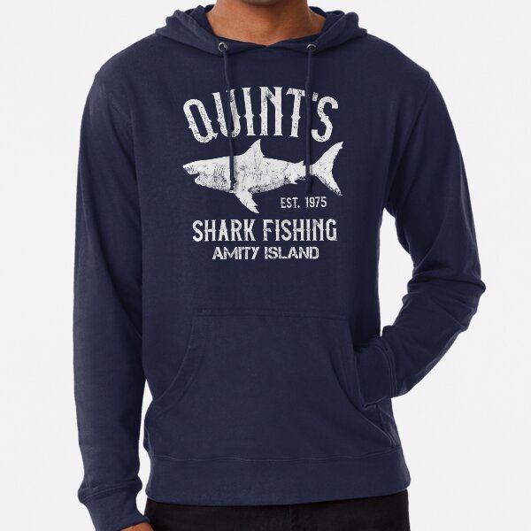 Quint's Shark Fishing - Amity Island 1975 Lightweight Hoodie