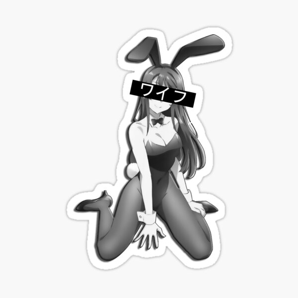 Aperçu de l'œuvre Sticker Autocollant Senpai Mai Sakurajima Waifu créée et vendue par LilSugoi.