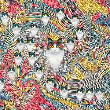 Artwork thumbnail, Abstract fibonacci cats by blackhalt
