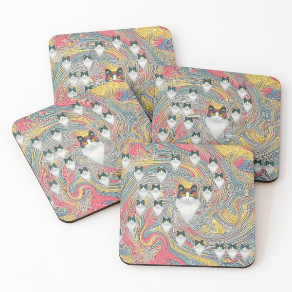 Item preview, Abstract fibonacci cats designed and sold by blackhalt.