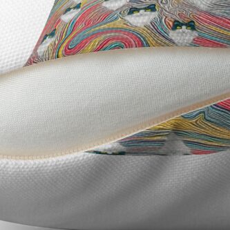 Alternate view of Abstract fibonacci cats Floor Pillow