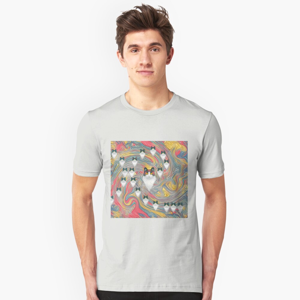 Abstract fibonacci cats Slim Fit T-Shirt