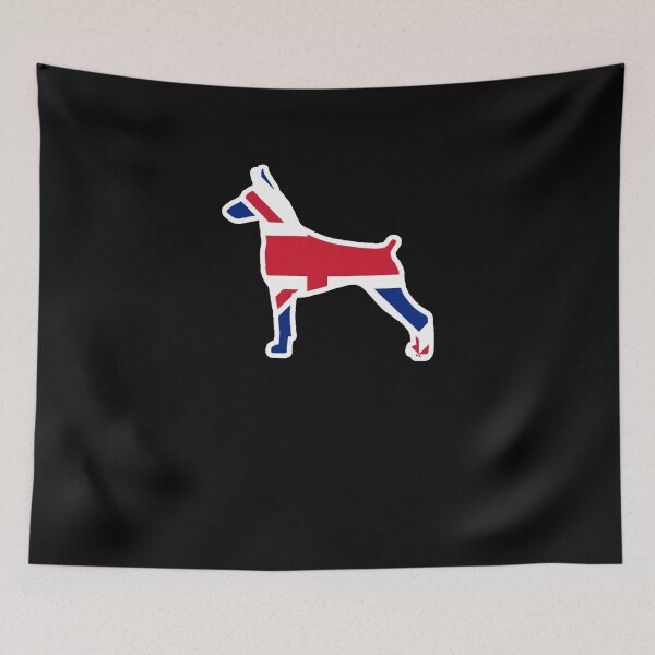 Item preview, Dobermann Dog Flag of the United Kingdom designed and sold by shoppzee.