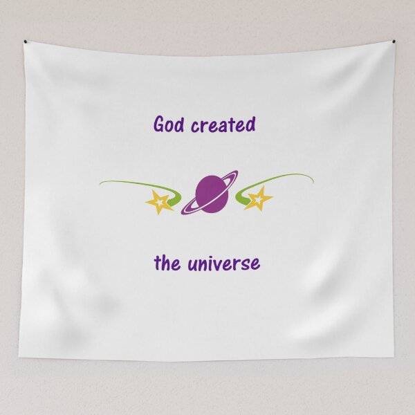 Artikelvorschau, god created the universe Universum Urknall entworfen und verkauft von dm4design.
