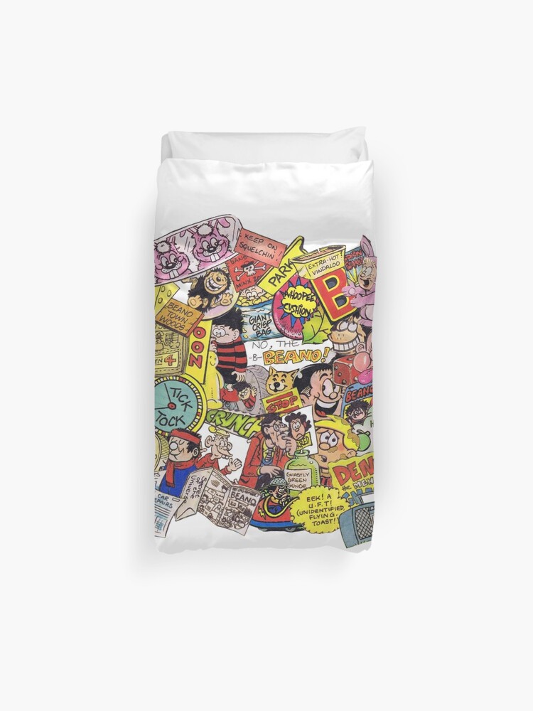 Beano Collage Duvet Cover By Morethandivine Redbubble
