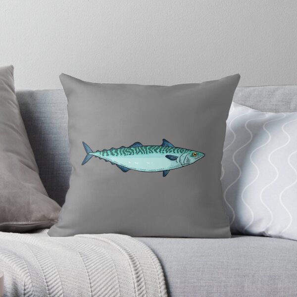 Mackerel Throw Pillow