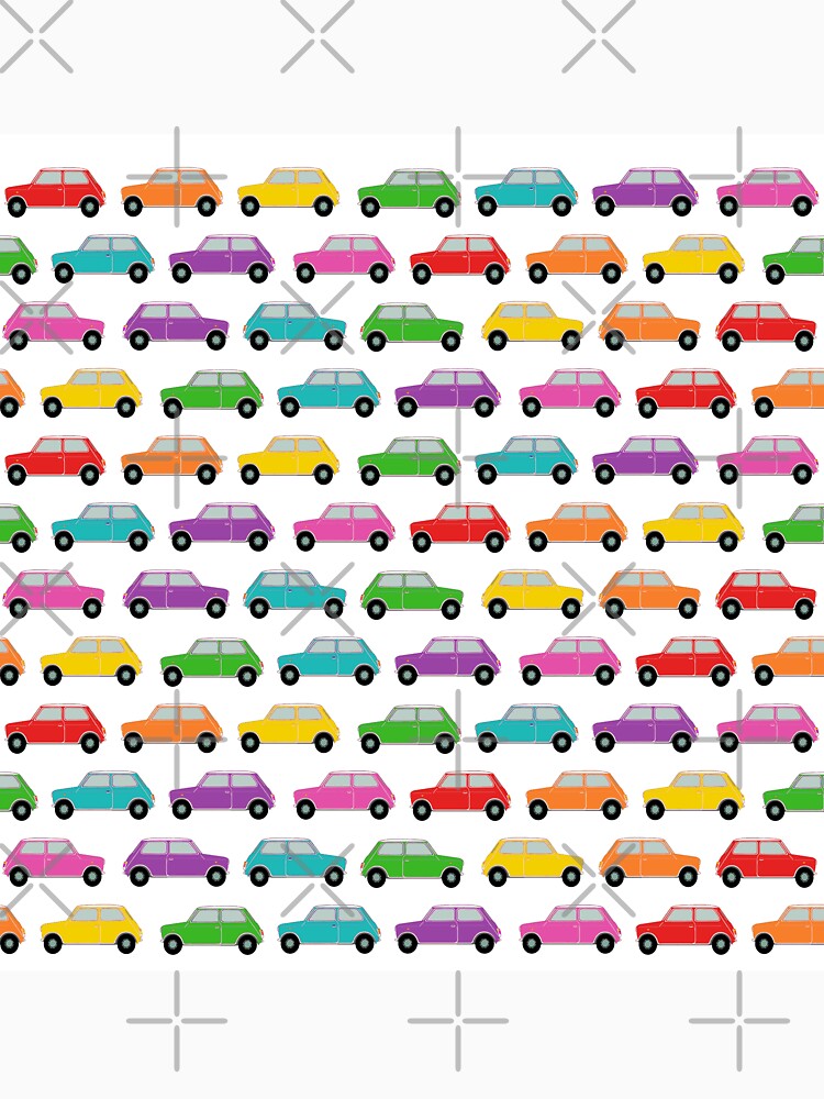 Classic Mini , Rainbow Mini Car , vintage UK car. by MagentaRose