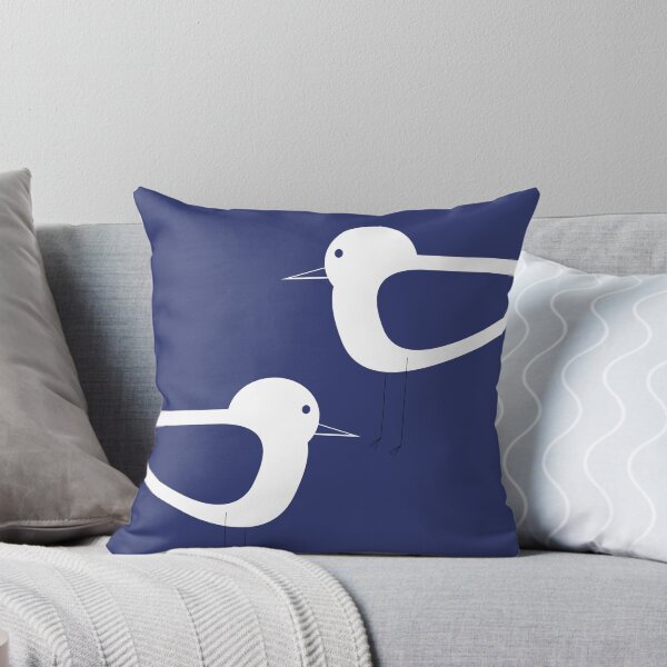 Item preview, Shorebird Pair in Navy Blue and White designed and sold by kierkegaard.
