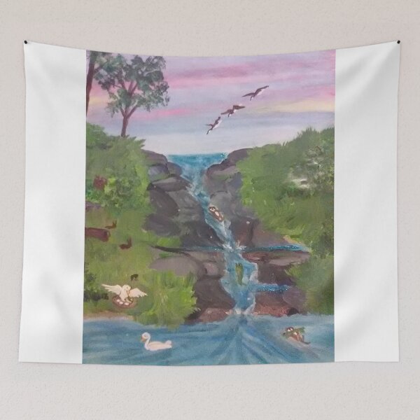 Artikelvorschau, Die Wasserfälle hinunter entworfen und verkauft von BellsPainting.
