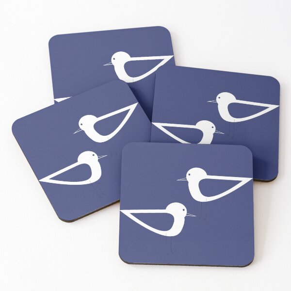 Item preview, Shorebird Pair in Navy Blue and White designed and sold by kierkegaard.