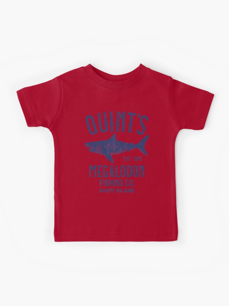 Quint's Megalodon Shark Fishing - The Meg Kids T-Shirt for Sale