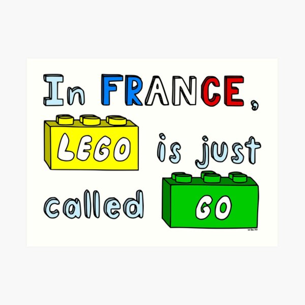 French Lego Art Print