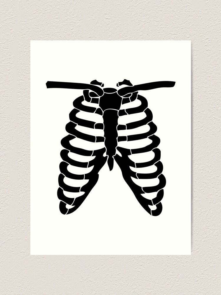 Rib Cage Silhouette Ribs Chest Bones Art Print By Aaronisback Redbubble