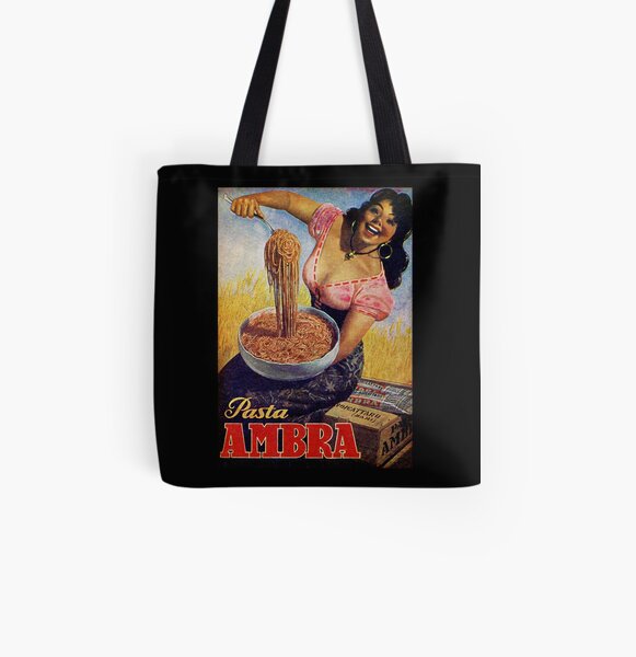 Bolsa De Tela Anuncio Italiano De Comida Italiana De Pasta De Glimmersmith Redbubble