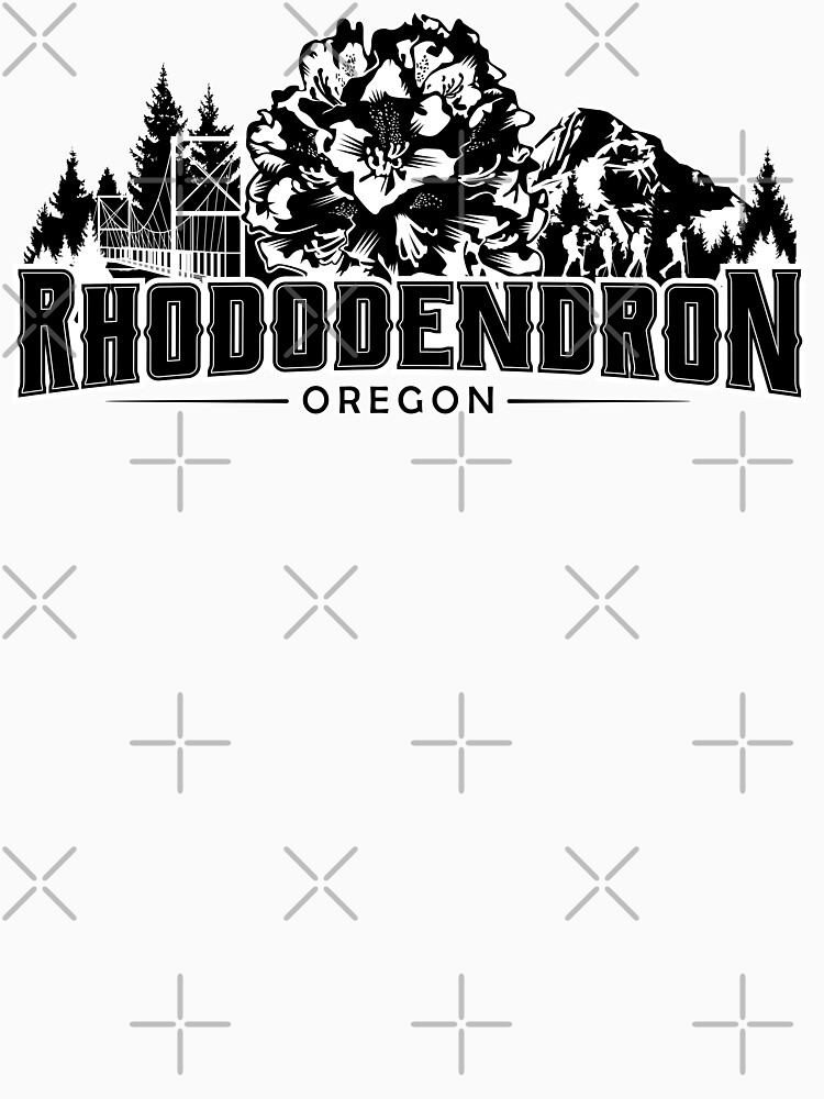 Thumbnail 7 of 7, Classic T-Shirt, Rhododendron Oregon - White Border designed and sold by mark5four0.