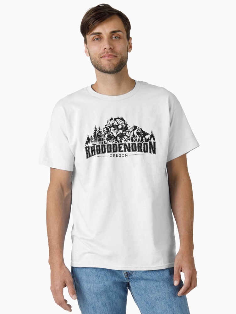 Thumbnail 2 of 7, Classic T-Shirt, Rhododendron Oregon - White Border designed and sold by mark5four0.