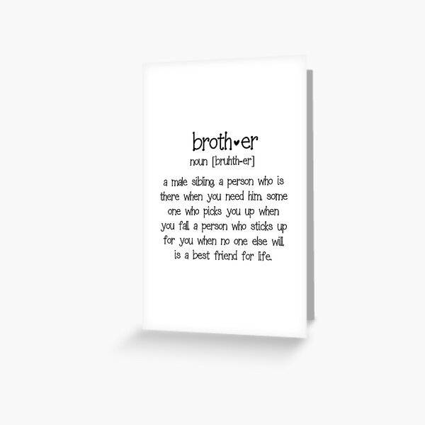 Brother Greeting Card