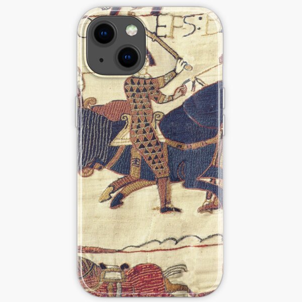 Bayeux Tapestry. Depicting Odo, Bishop, rallying troops during the Battle of Hastings. iPhone Soft Case