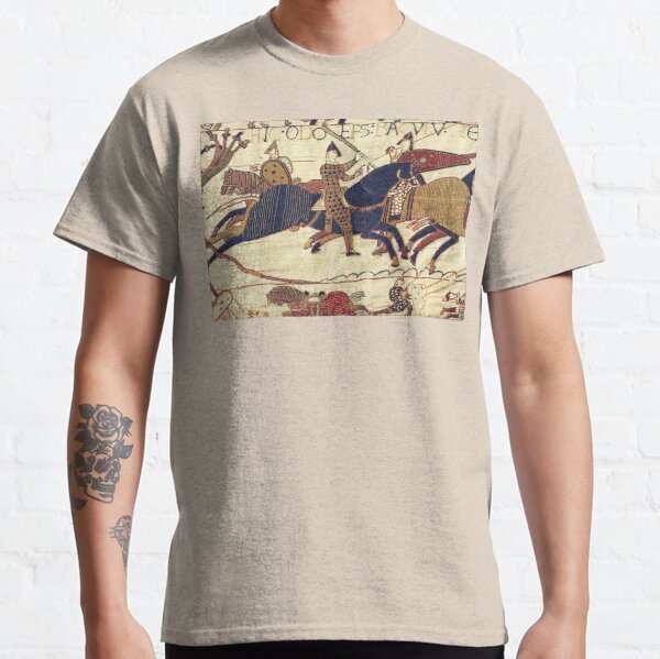 Bayeux Tapestry. Depicting Odo, Bishop, rallying troops during the Battle of Hastings. Classic T-Shirt