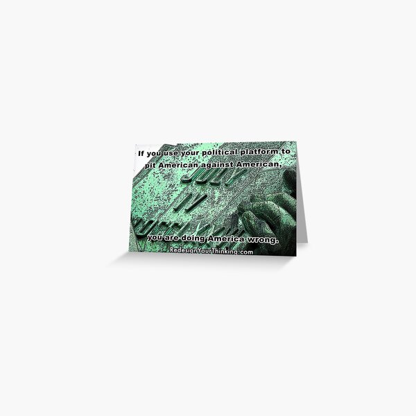 Stop Dividing Americans! Greeting Card