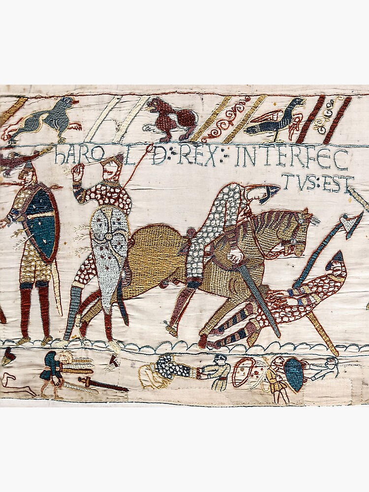 Bayeux Tapestry. King Harold is killed. Arrow in eye. by TOMSREDBUBBLE