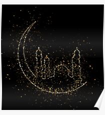 Islamic ramadan ramadan kareem golden ornament Gold Poster