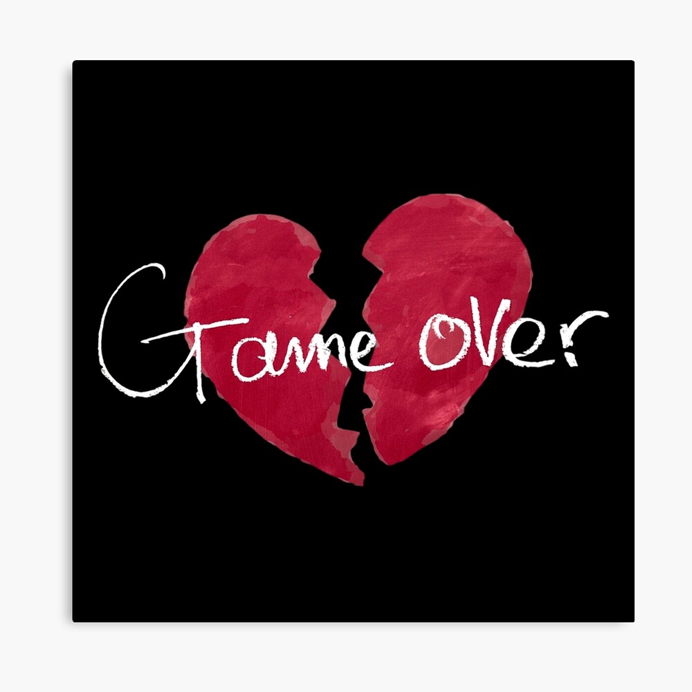 Game Over Herz Fotodruck Von Ojoef Redbubble