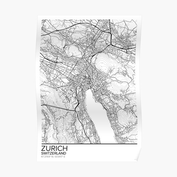 Map Of Zurich City Maps Of Switzerland Planetologcom