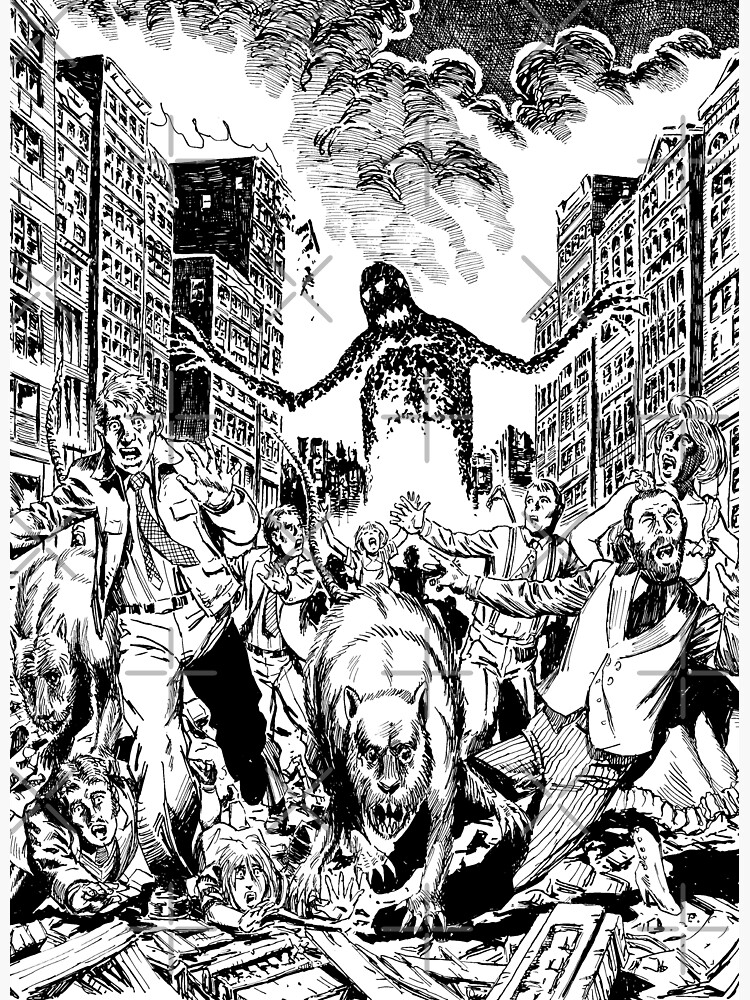 Lava Monster City Burn Horror Art by thebroodingmuse