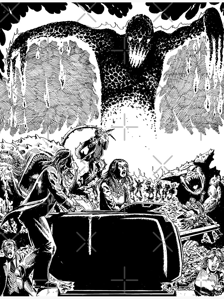 Lava Monster City Burn Horror Art by thebroodingmuse