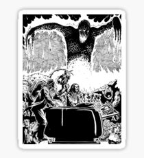 Lava Monster City Burn Horror Art Sticker