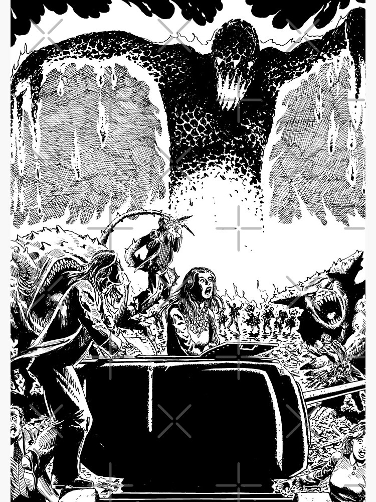 Lava Monster City Burn Horror Art by thebroodingmuse